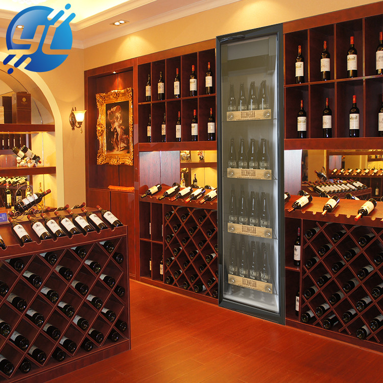 Custom 4 way retail custom wooden wine rack shelf 