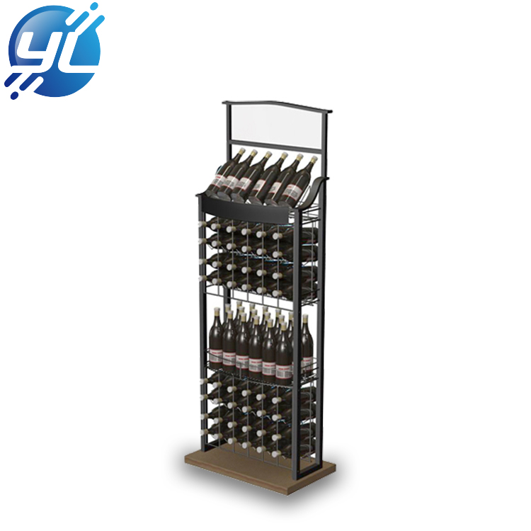 Custom 4 way retail custom wooden wine rack shelf 