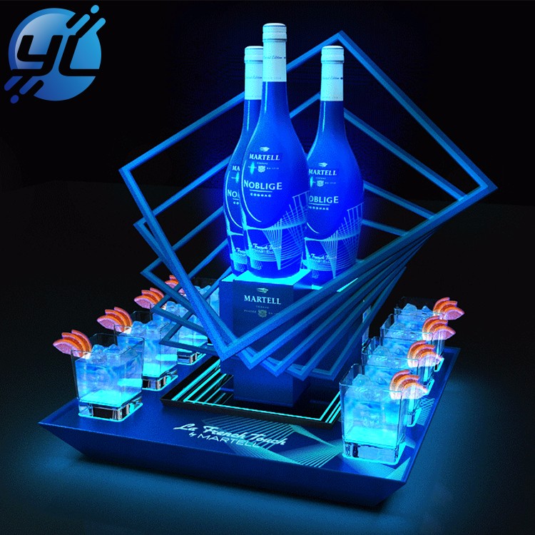 LED Simple Plastic Acrylic Clear table Wine Bottle Rack Wine