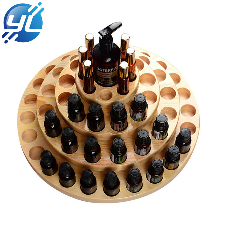 Cosmetic table display rack wooden essential oil display stand or eyelash display stand