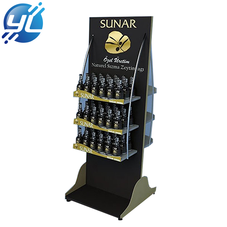 Point of sales pharmacy retail wood essential oil counter display rack for promotion