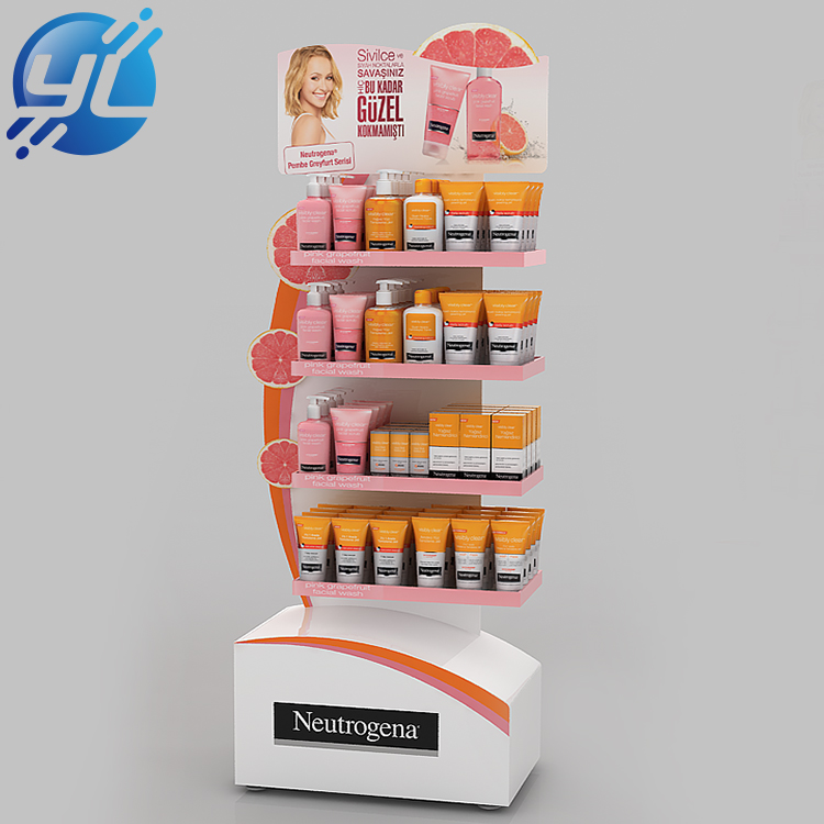 Retail wood Display Rack For Sunscreen Cosmetic