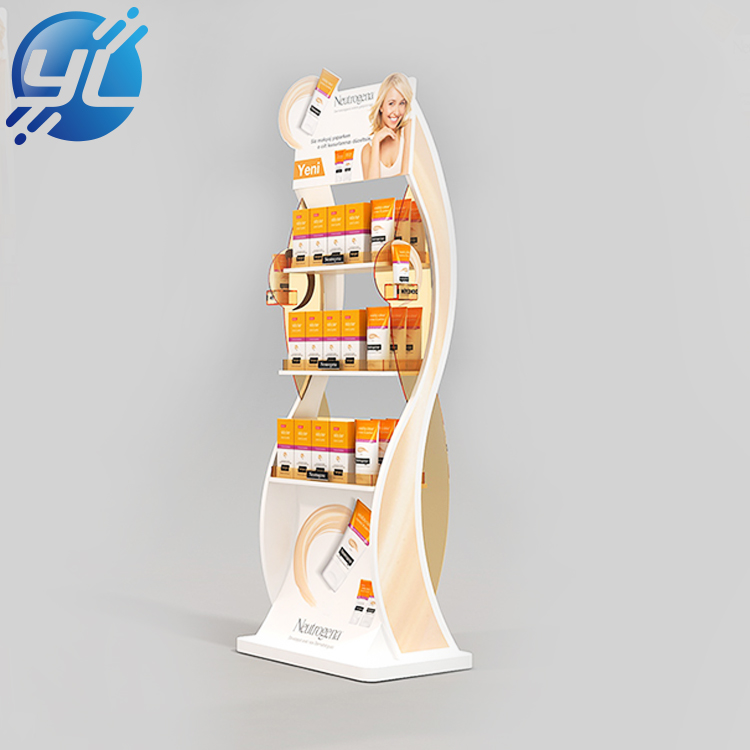 Retail wood Display Rack For Sunscreen Cosmetic