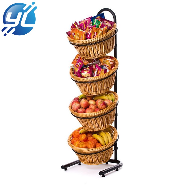 Project Order Management Natural Wood Food Display Stand Super Market Display Rack