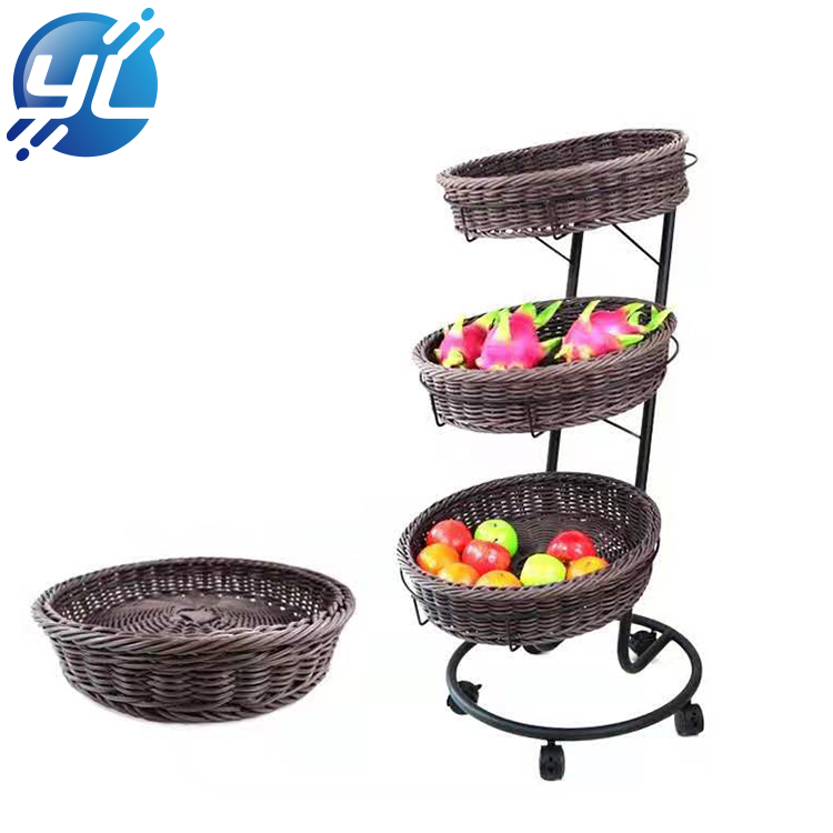 Project Order Management Natural Wood Food Display Stand Super Market Display Rack