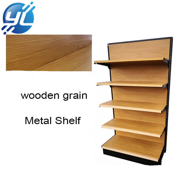 Double Sided Supermarket Display Shelving With LED Light 65Kg Capacity