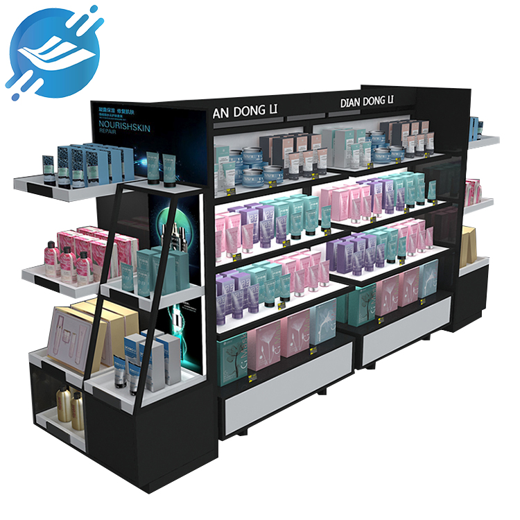 Customized metal floor skin care product display stand