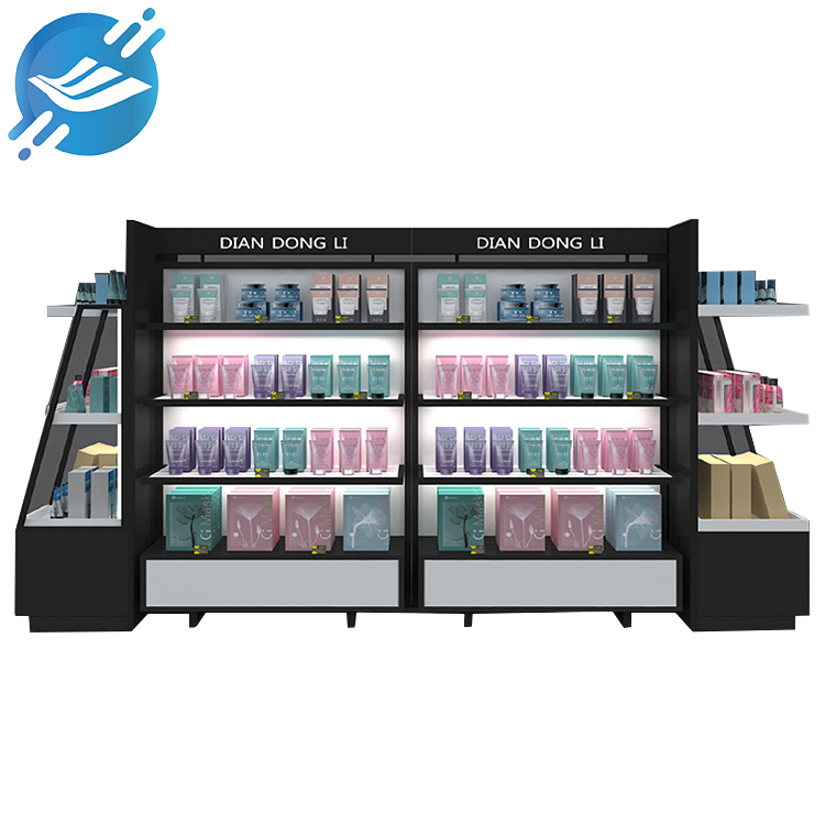 Customized metal floor skin care product display stand