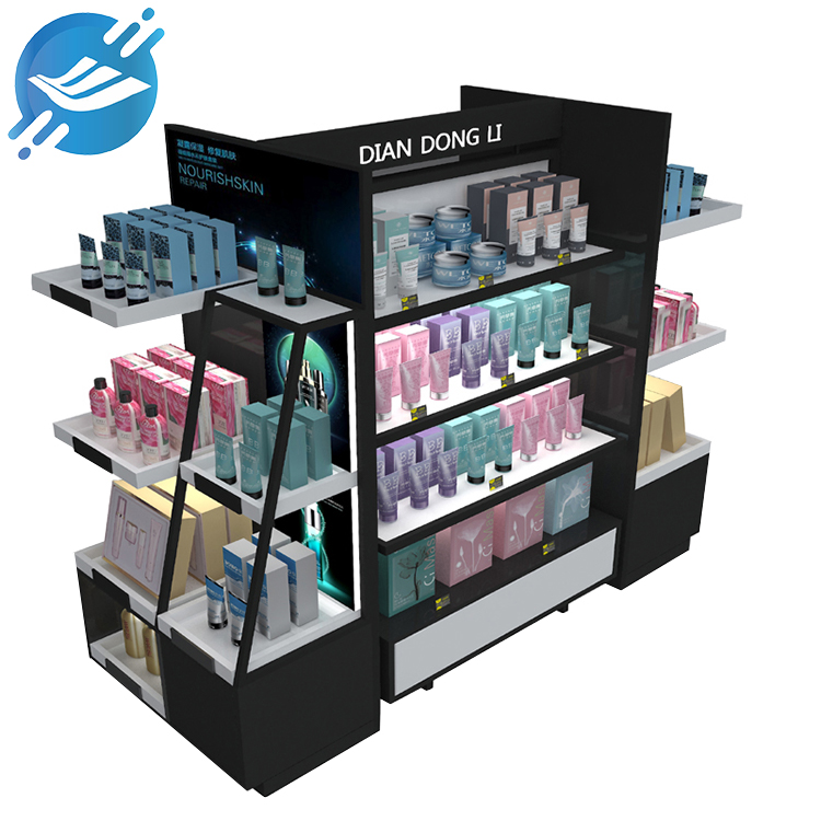 Customized metal floor skin care product display stand