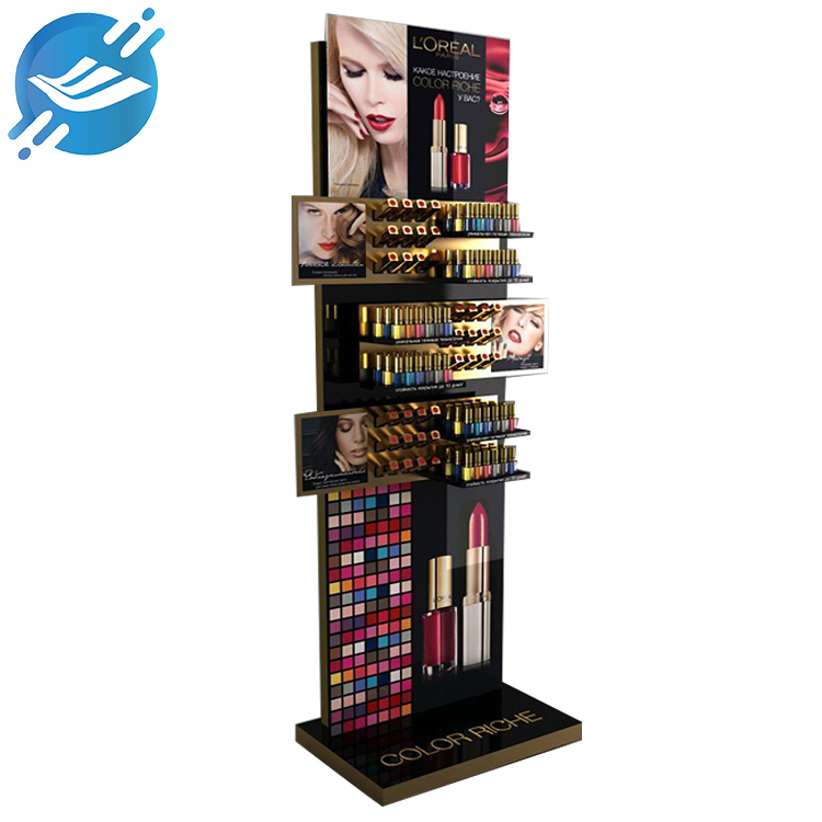 Black and red acrylic cosmetic lipstick floor display stand/cabinet