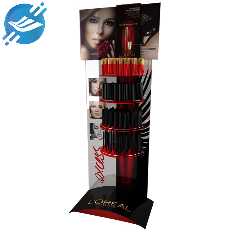 Black and red acrylic cosmetic lipstick floor display stand/cabinet