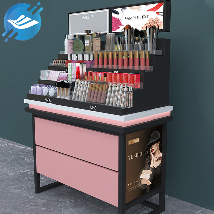 OEM/ODM metal cosmetic lipstick floor display stand/cabinet