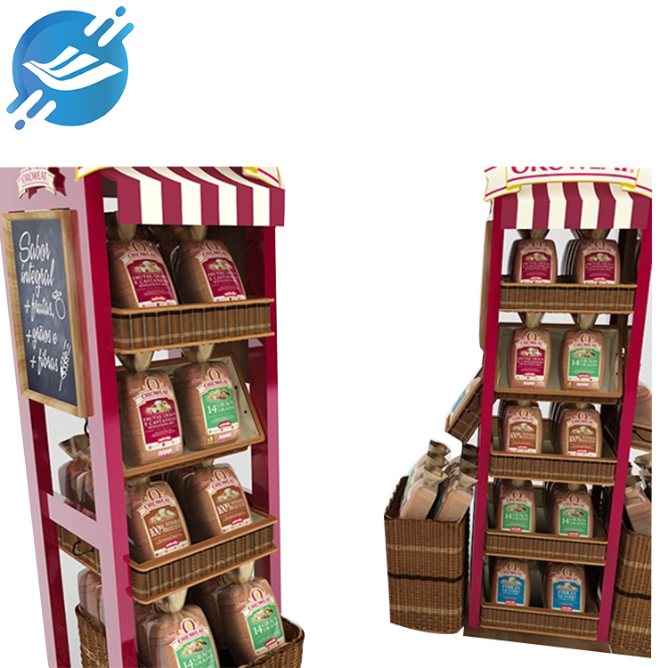 Custom Chocolate Candy Jam Chewing Gum Potato Wood Chips Display Stand Rack