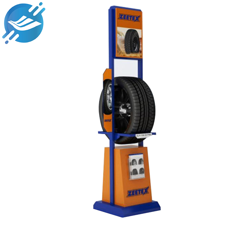 Customized retail store metal steel wheel display floor standing auto tyres display stand