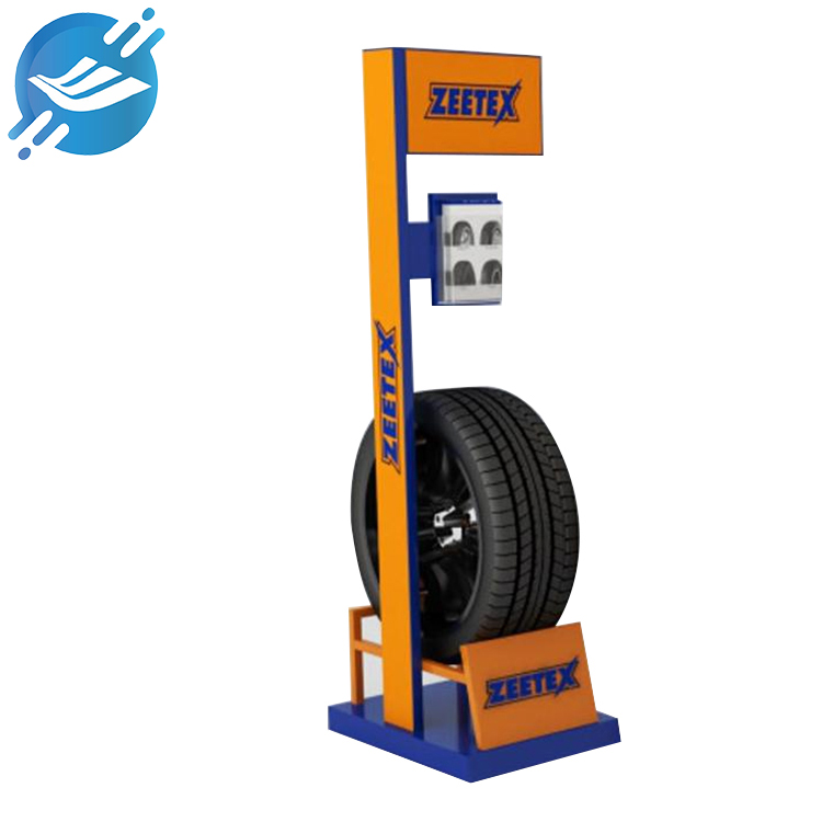 Customized retail store metal steel wheel display floor standing auto tyres display stand