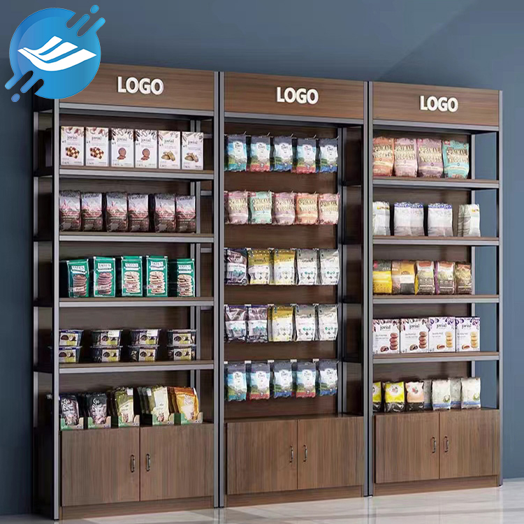 Floor to ceiling display shelves made of metal & MDF board for various commodities