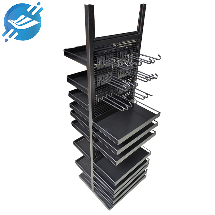 Metal double sided floor nail polish display stand