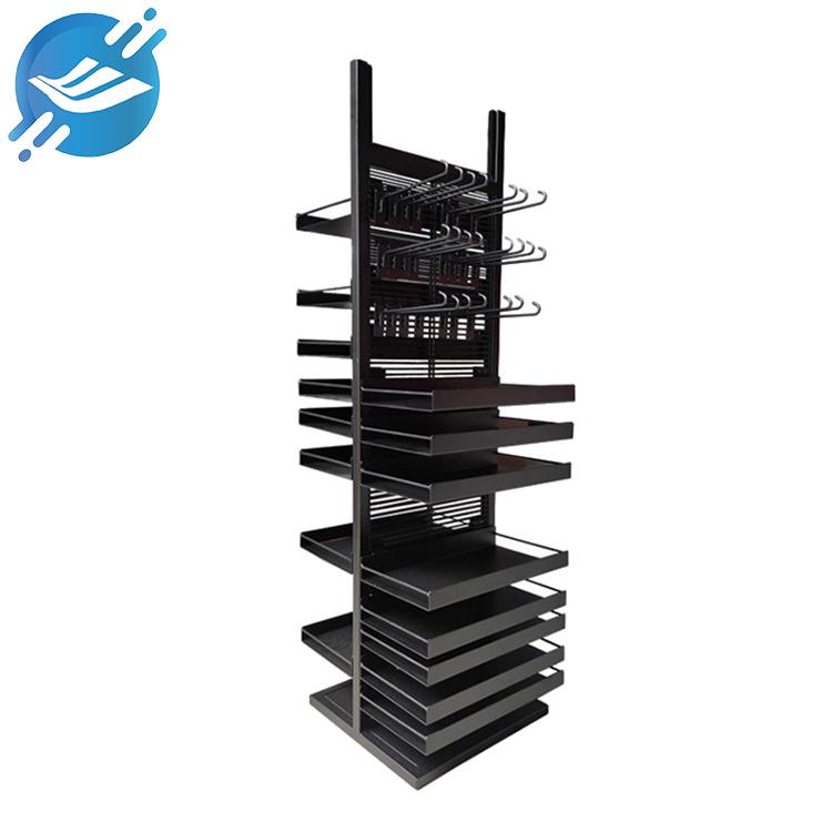 Metal double sided floor nail polish display stand