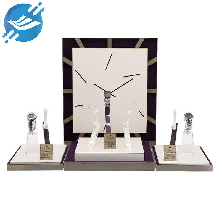 Watch countertop display stand with three sides of metal material