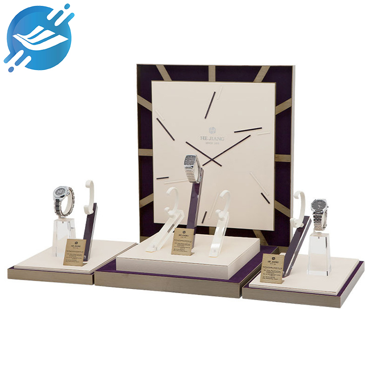 Watch countertop display stand with three sides of metal material