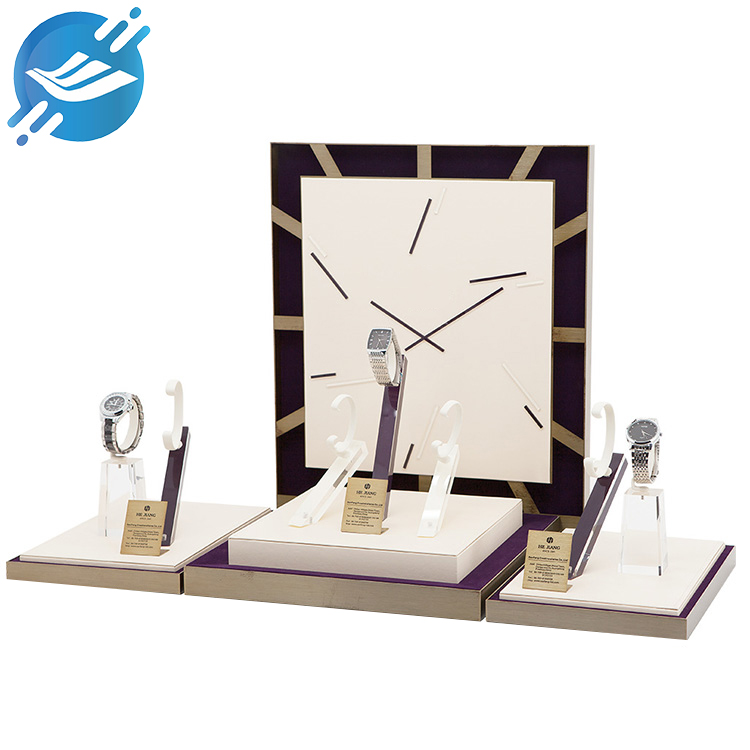 Watch countertop display stand with three sides of metal material