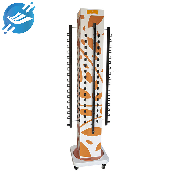 MDF floor-standing movable glasses display stand