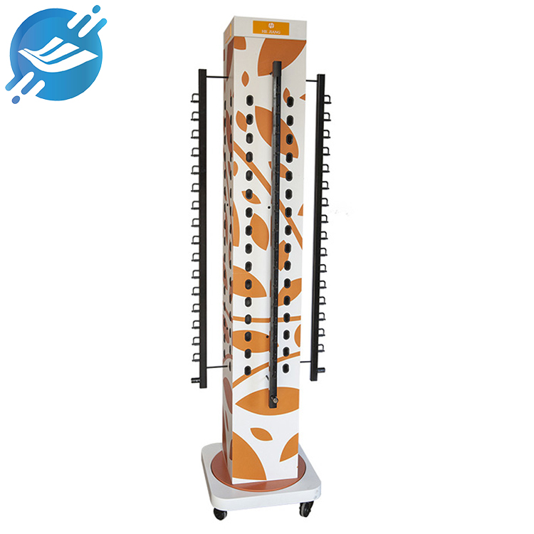 MDF floor-standing movable glasses display stand