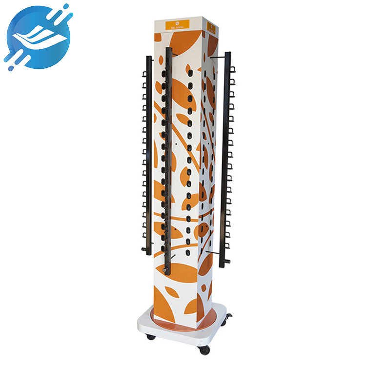 MDF floor-standing movable glasses display stand