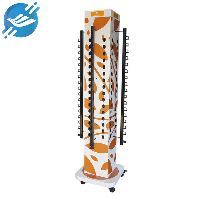 MDF floor-standing movable glasses display stand