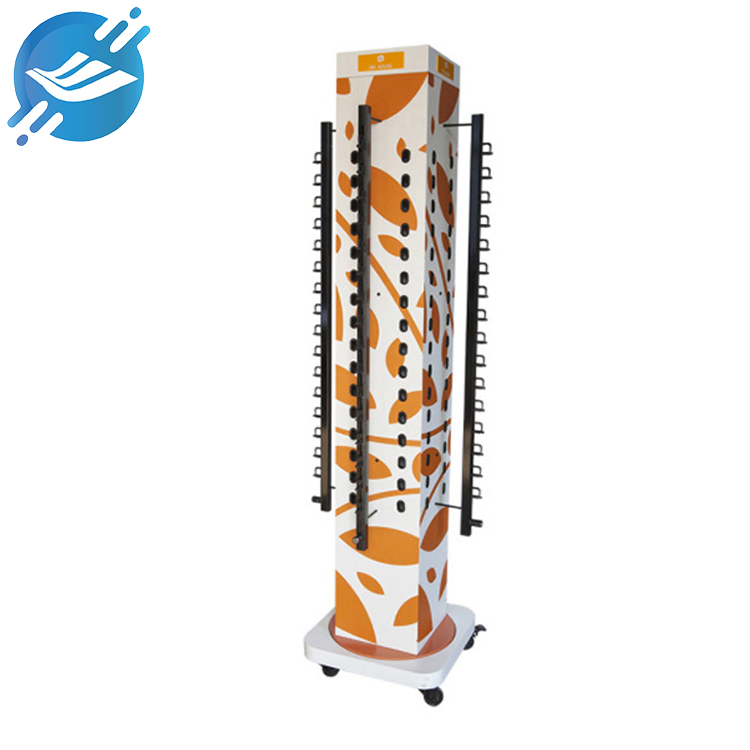 MDF floor-standing movable glasses display stand