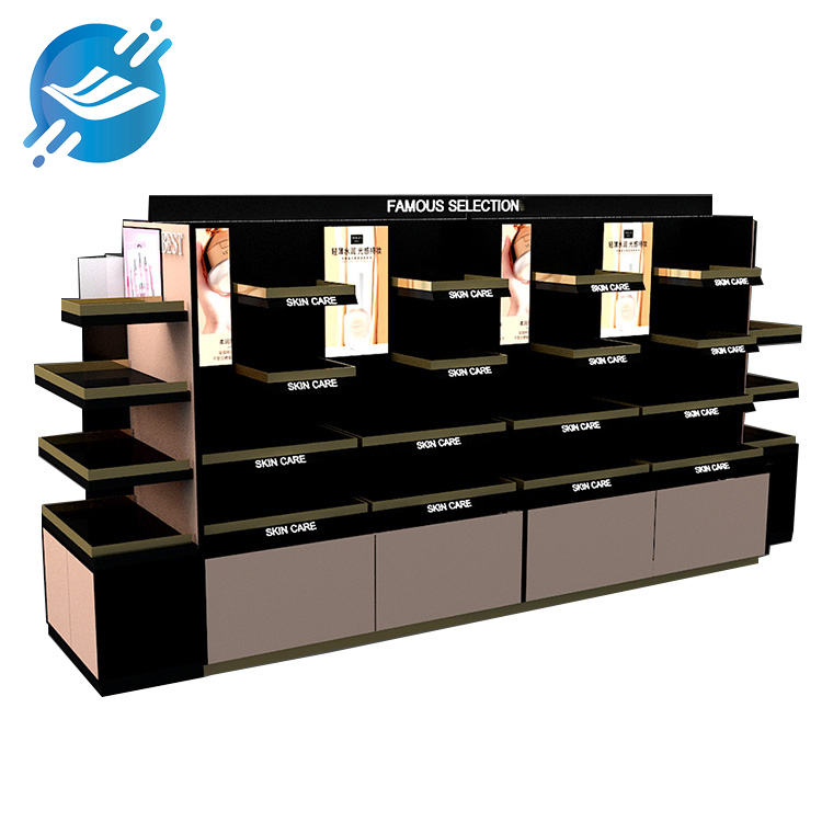 Acrylic floor-standing cosmetic and skin care product display stand