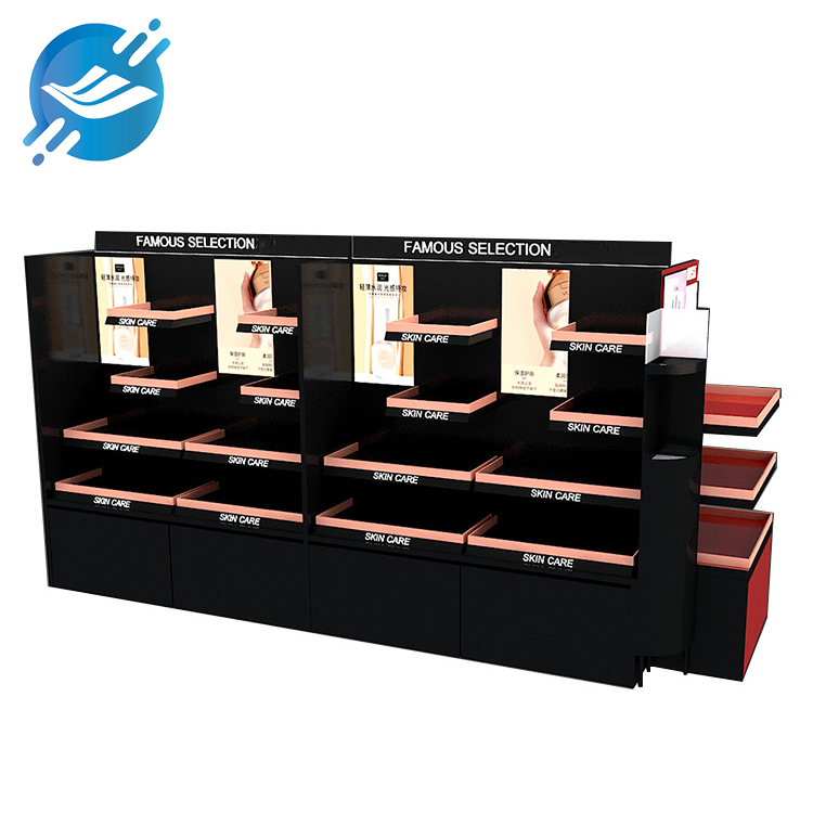 Acrylic floor-standing cosmetic and skin care product display stand