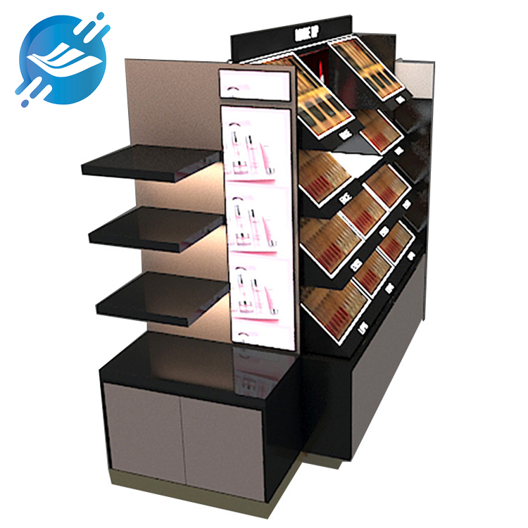 Acrylic floor-standing cosmetic and skin care product display stand