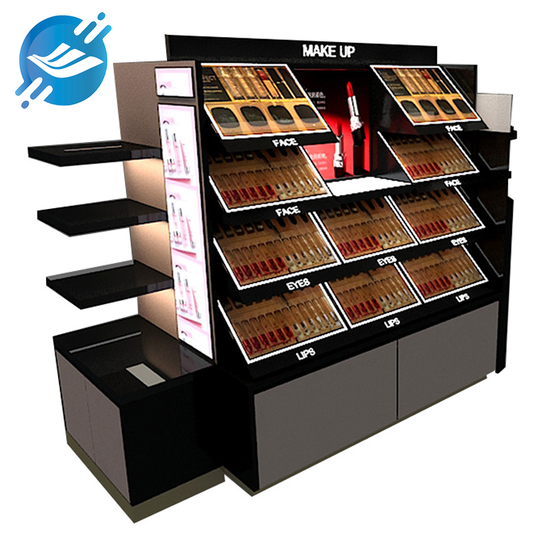 Acrylic floor-standing cosmetic and skin care product display stand