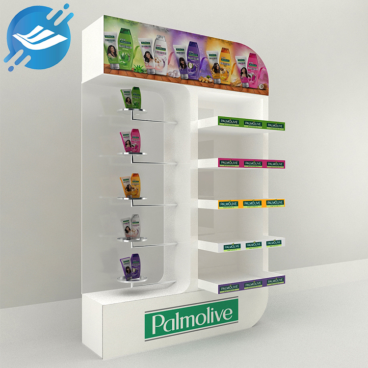 Acrylic floor-standing multi-layer shampoo display stand