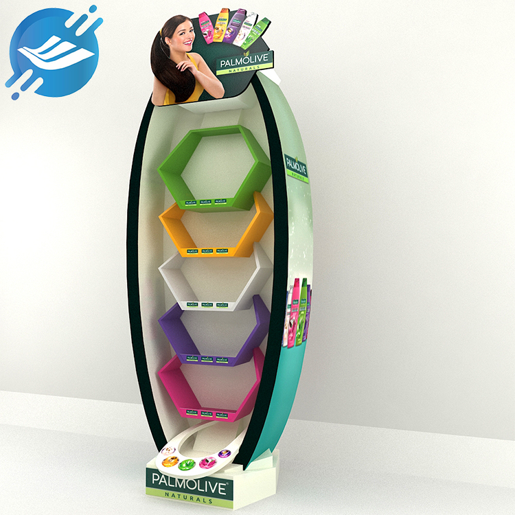 Acrylic floor-standing multi-layer shampoo display stand