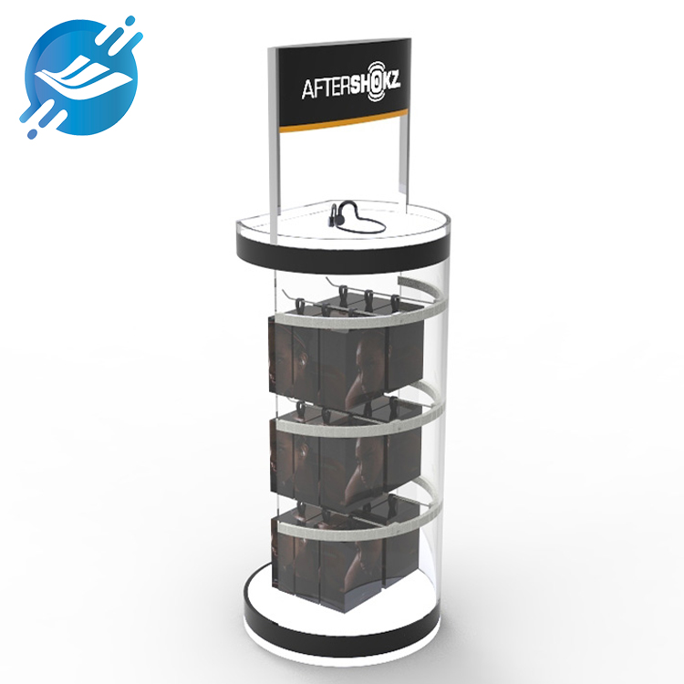 Metal three-layer double-sided headphone display stand