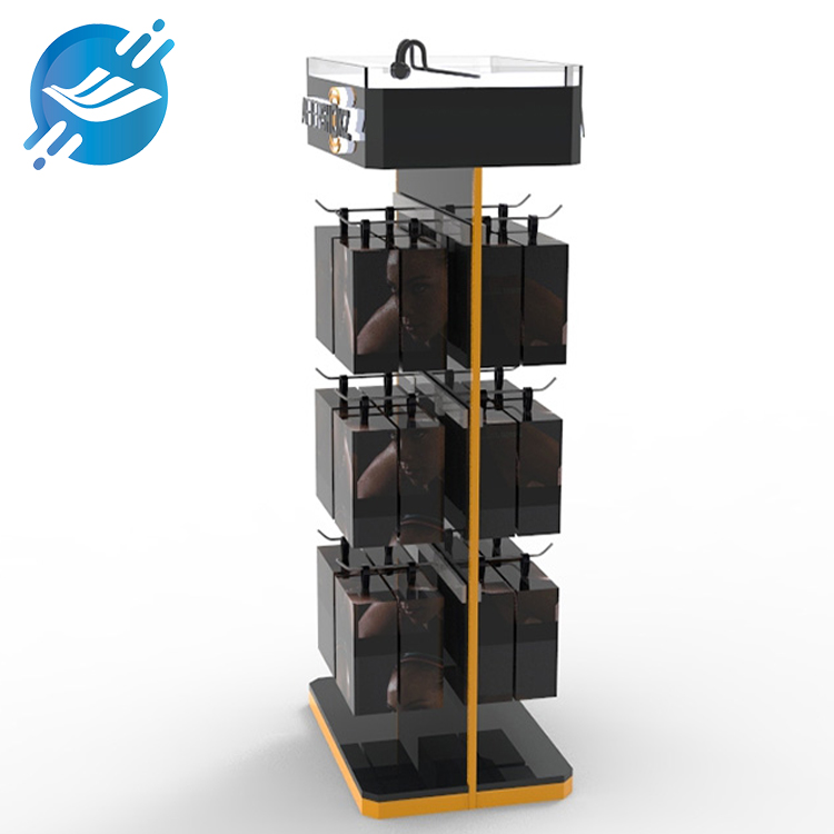 Acrylic floor-standing double-sided sports headphone display stand