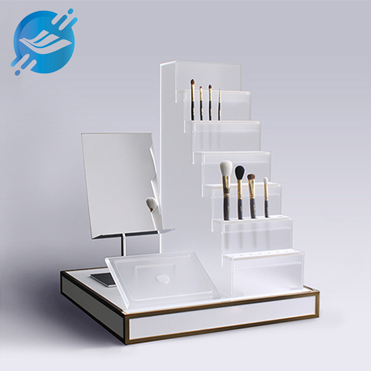 Acrylic countertop stepped cosmetic makeup brush display stand
