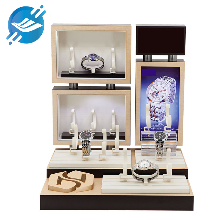 LED luminous countertop C-shaped custom watch display stand