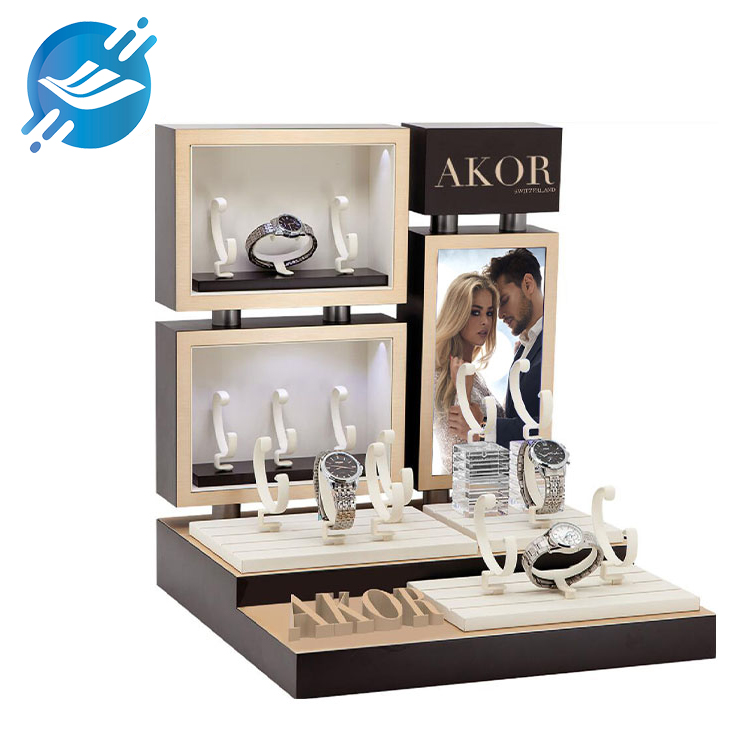 LED luminous countertop C-shaped custom watch display stand