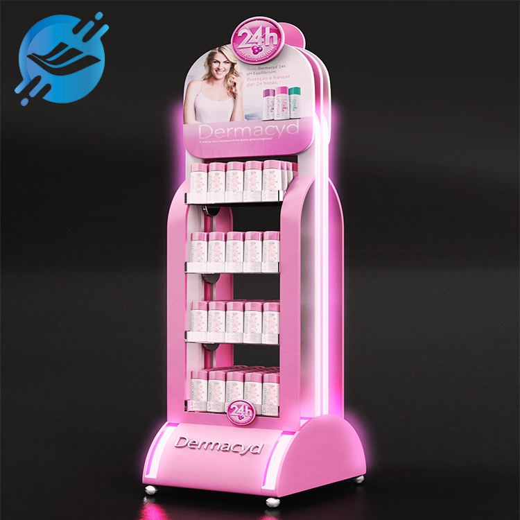 OEM Retail Custom Display Cabinet Floor Standing Cosmetic Display Rack