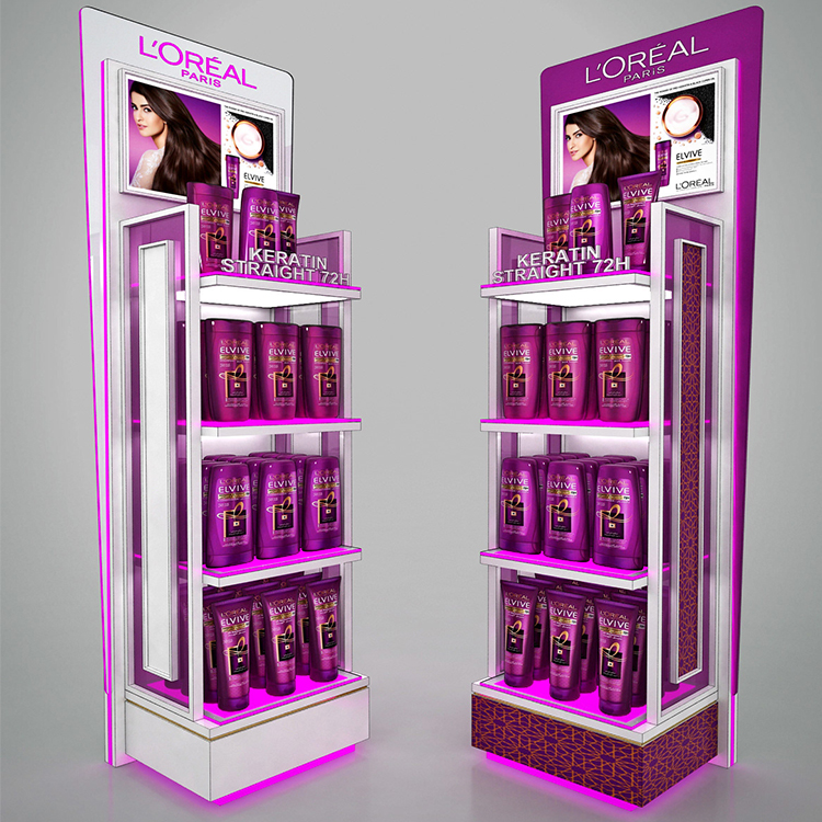 OEM floor-standing toiletries display stand