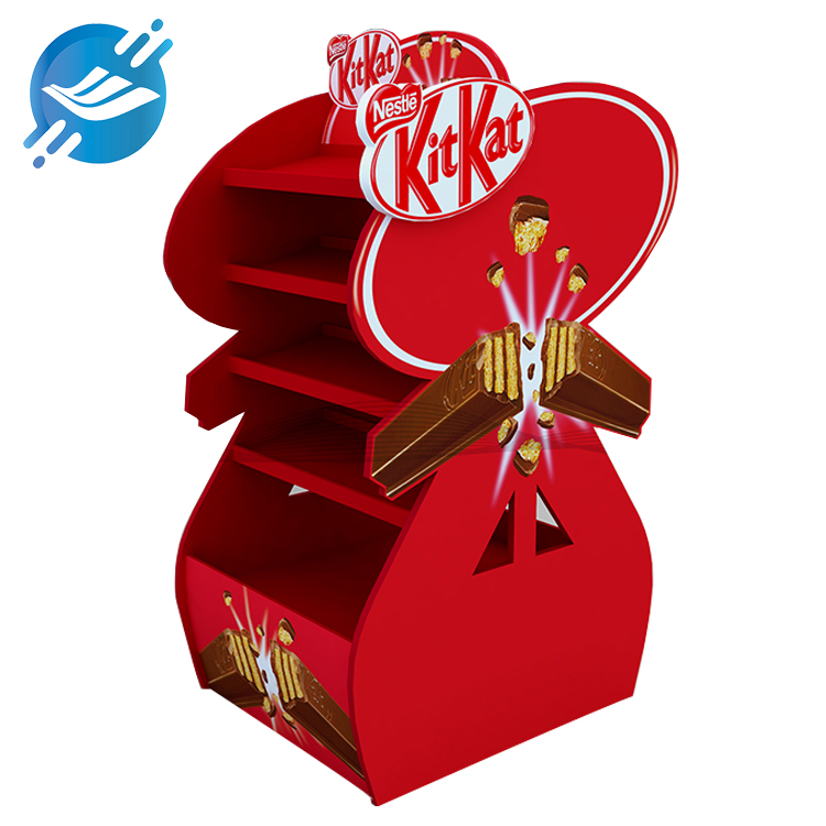 OEM double sided metal display floor standing chocolate display stand