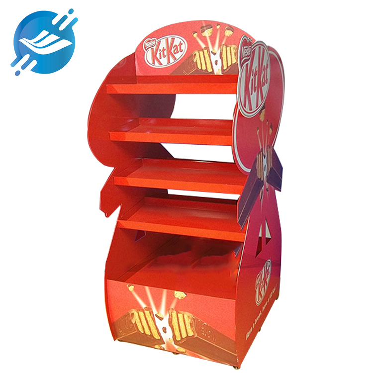 OEM double sided metal display floor standing chocolate display stand