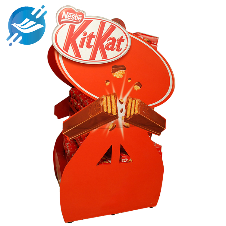 OEM double sided metal display floor standing chocolate display stand