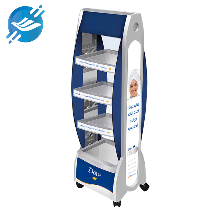 OEM multi-material custom floor-standing supermarket shelf display stand