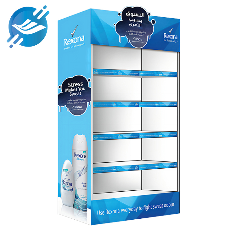 OEM multi-material custom floor-standing supermarket shelf display stand