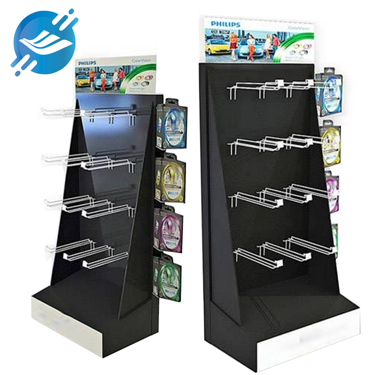 OEM multi-material custom floor-standing supermarket shelf display stand