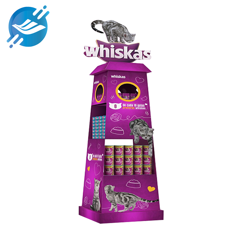 Customize a variety of acrylic floor-standing cat food display racks